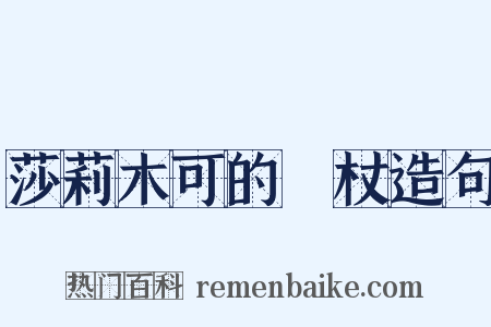 莎莉木可的柺杖造句是什么意思的图片